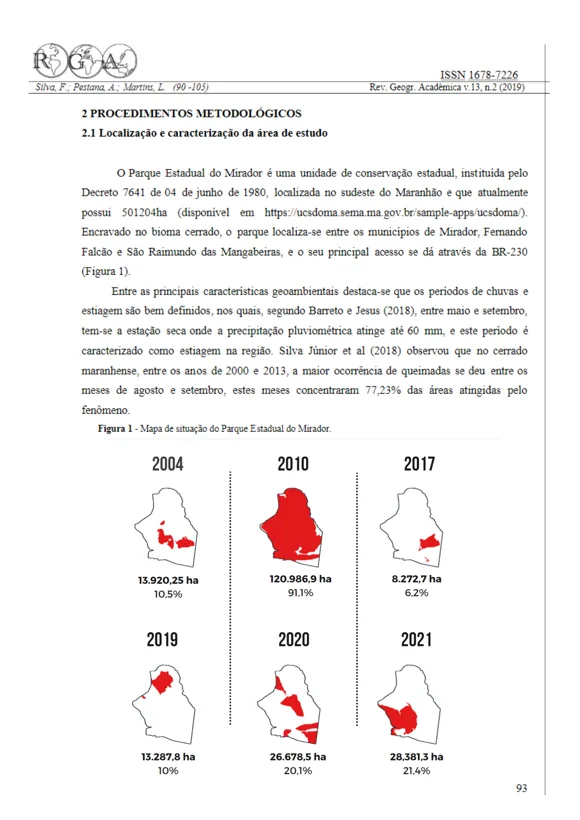 Resultados cartográficos em artigo